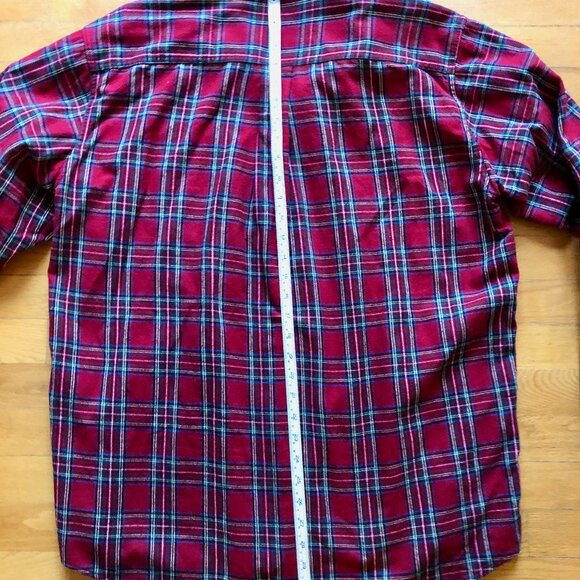 LL Bean Scotch Plaid Flannel Shirt - Picture 9 of 9